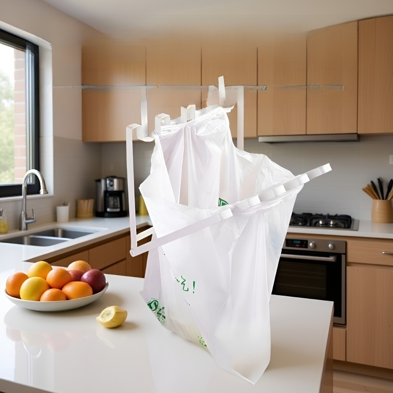 벽걸이 쓰레기선반 주방수납걸이 비닐봉지 쓰레기봉투 거치대 휴지통선반