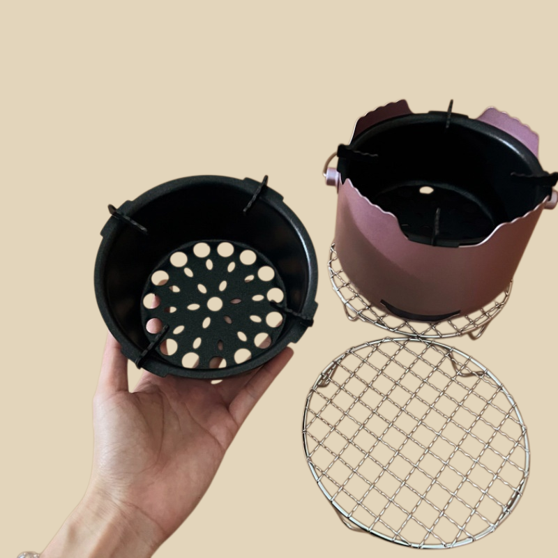 Mini parrilla de carbón portátil para exteriores