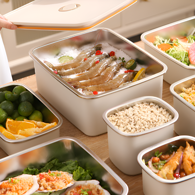 Malowane, spożywcze pudełko do przechowywania żywności do lodówki