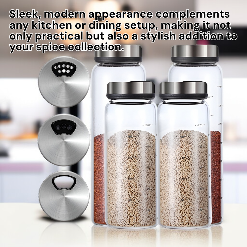 Stainless Steel Portable Outdoor Spice Jar Household Kitchen Salt and Seasoning Bottle