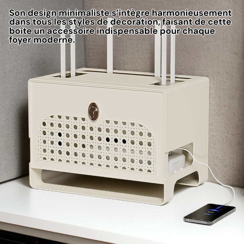 Boîte multifonctionnelle de rangement pour routeur Wi-Fi