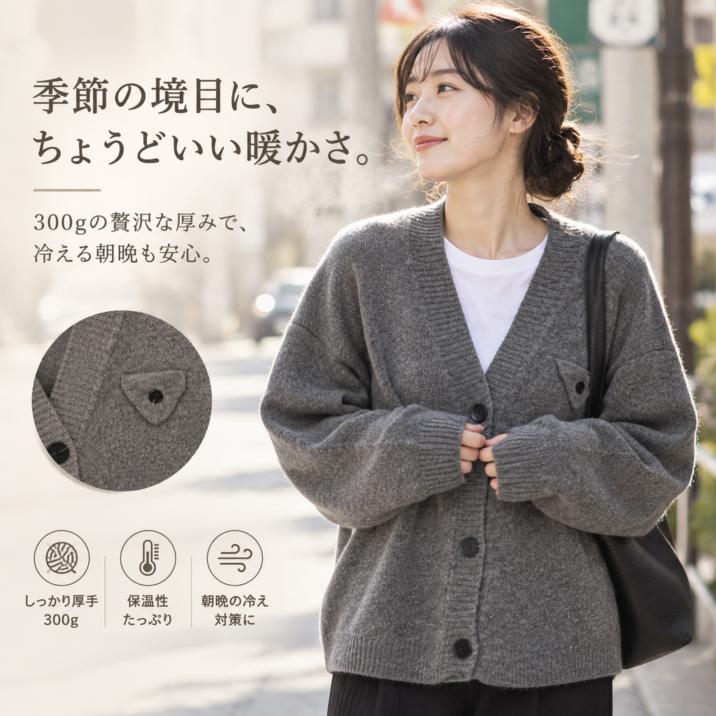 春秋冬 レディース レトロ長袖カーディガン ニット