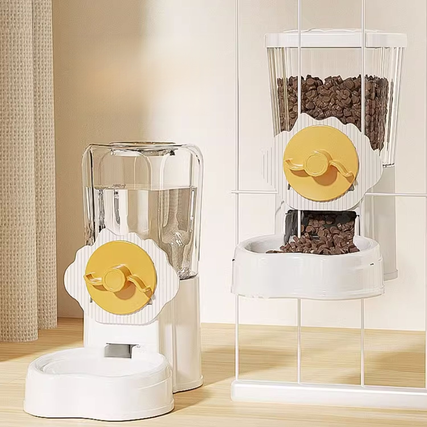 강아지 전용 걸이식 급수기 애완동물 우리 급수기 입이 젖지 않는 디자인