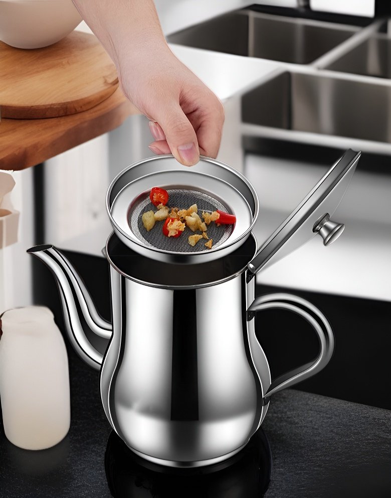 식용유를 쉽게 따르는 기름병