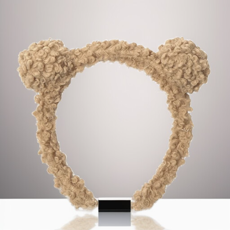 女性用ぬいぐるみクマ耳洗顔ヘアアクセサリー