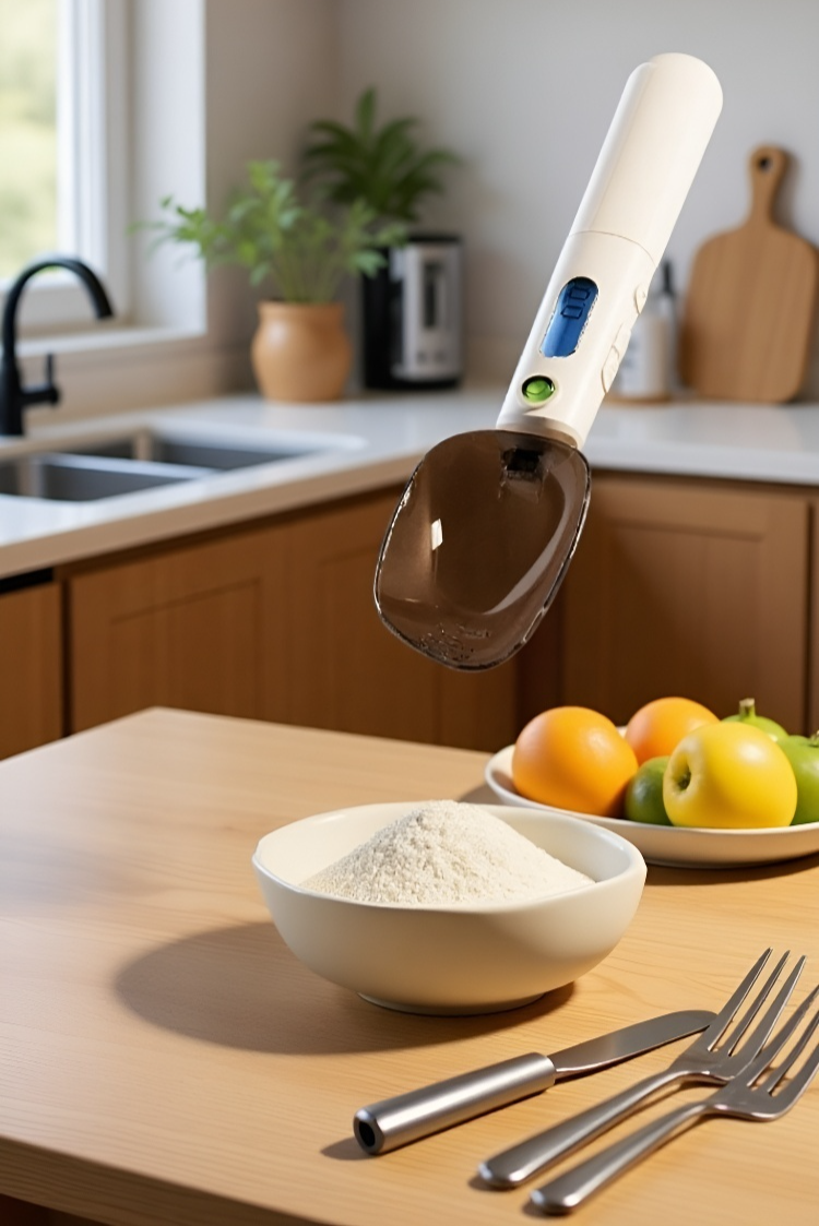 LCD 디스플레이가 탑재된 계량스푼 클로즈업