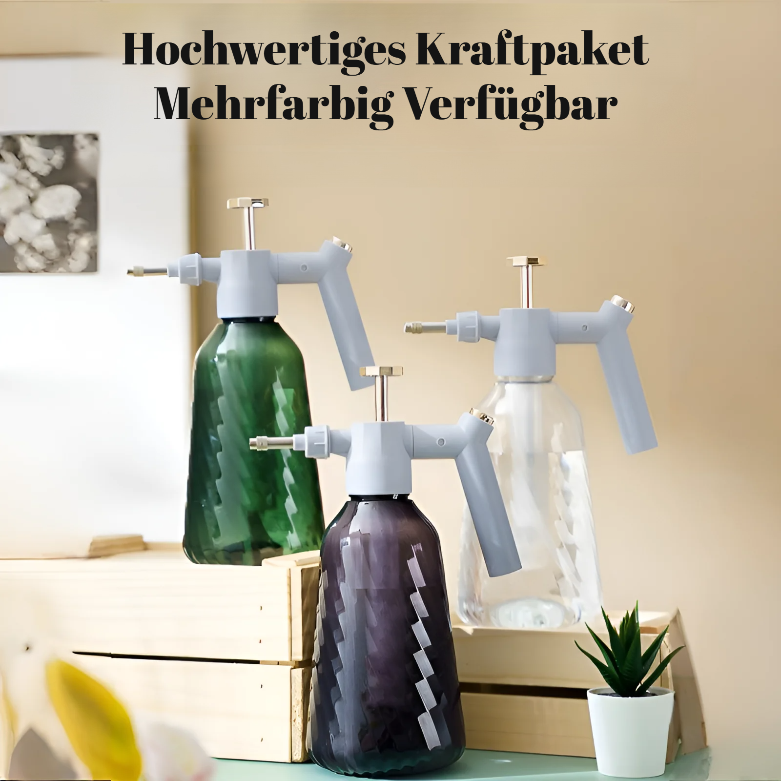 Einfache Bedienung der Sprühflasche mit Pumpmechanismus