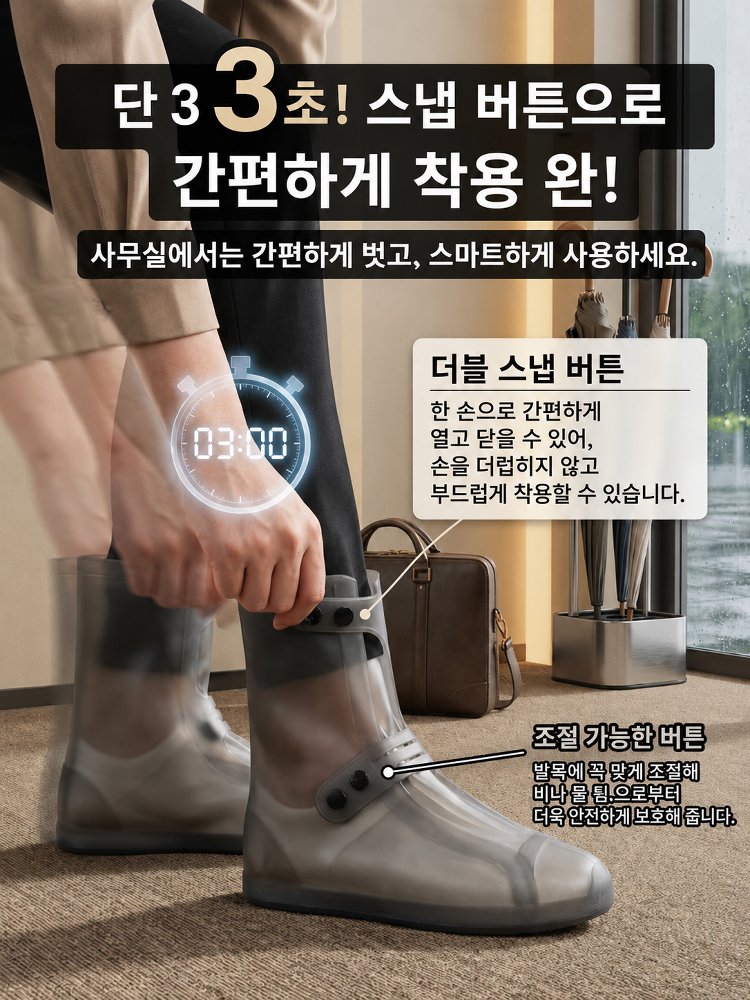 【오카야마현 구라시키시】천연 고무 방수 신발 커버