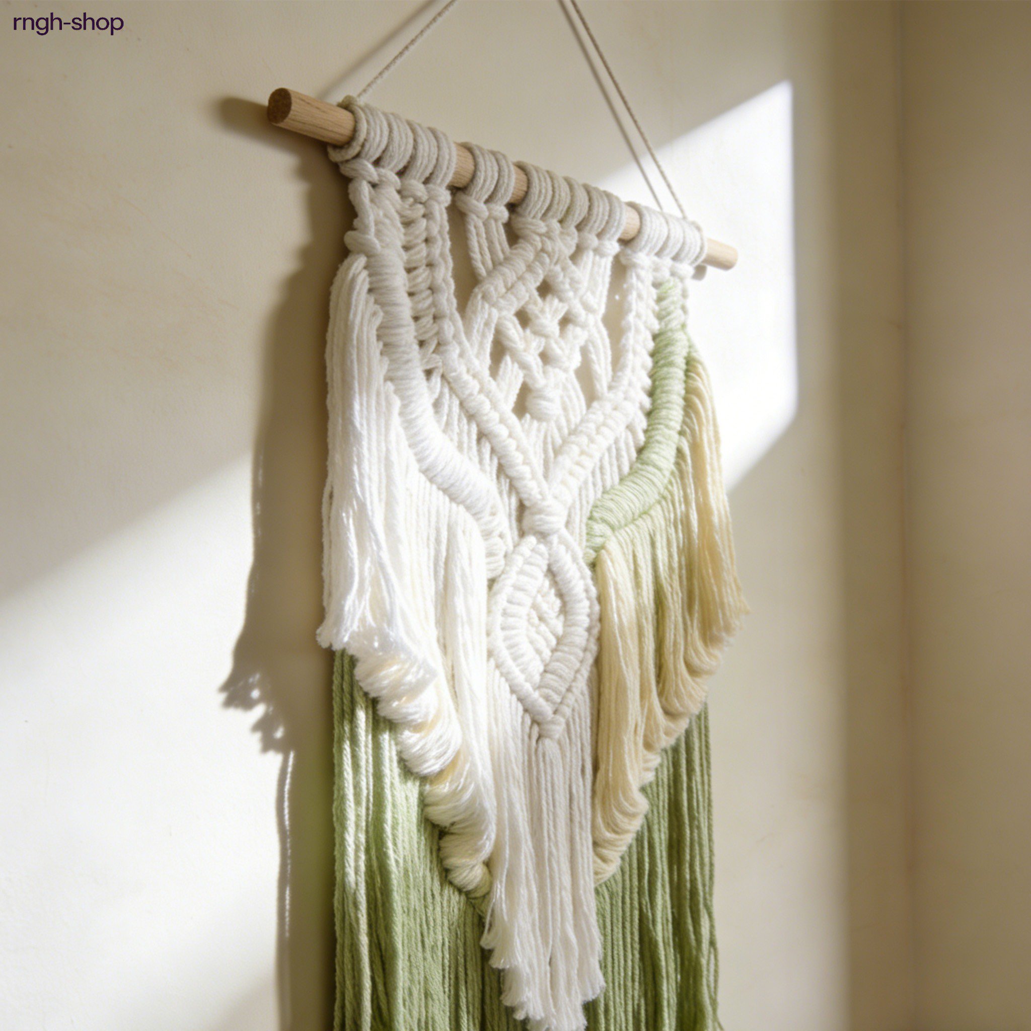 감각적인 니트 태슬 태피스트리 디자인