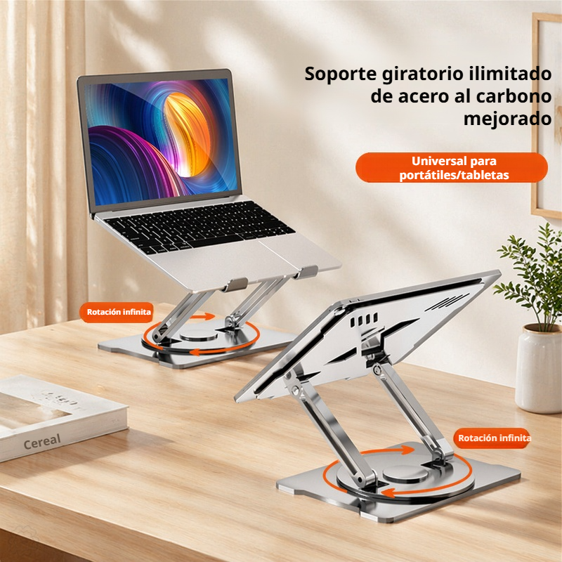 Soporte giratorio de 360 grados para portátil, elevador de computadora