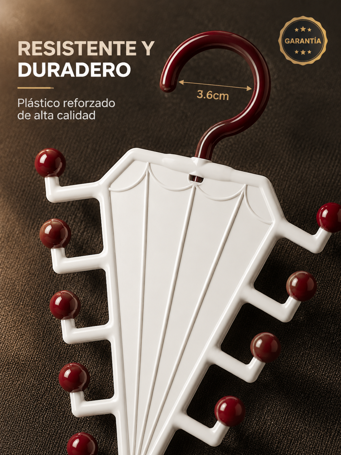 Estante de almacenamiento para perchas de doble lado en forma de V