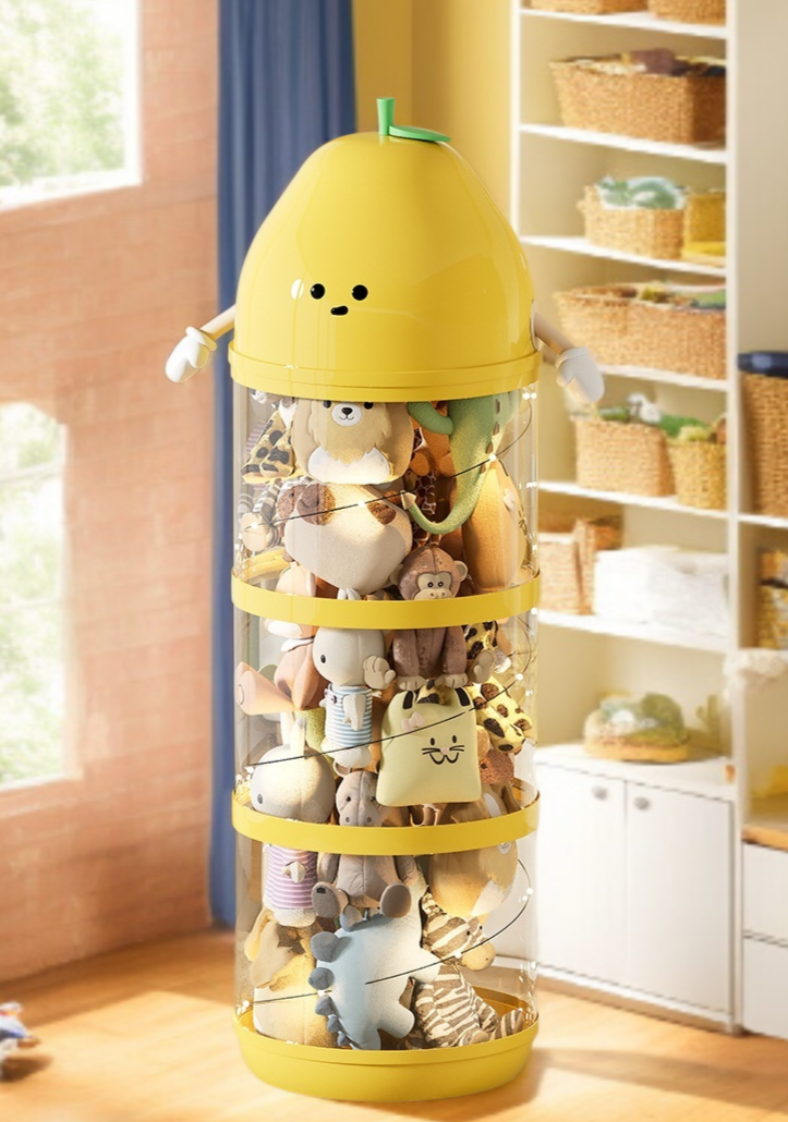 업그레이드 수납통 전시 컬렉션 진열대 휴대하기 편리한 뽀글이 인형 인형 장난감 상자 수납통 전시 컬렉션 상자