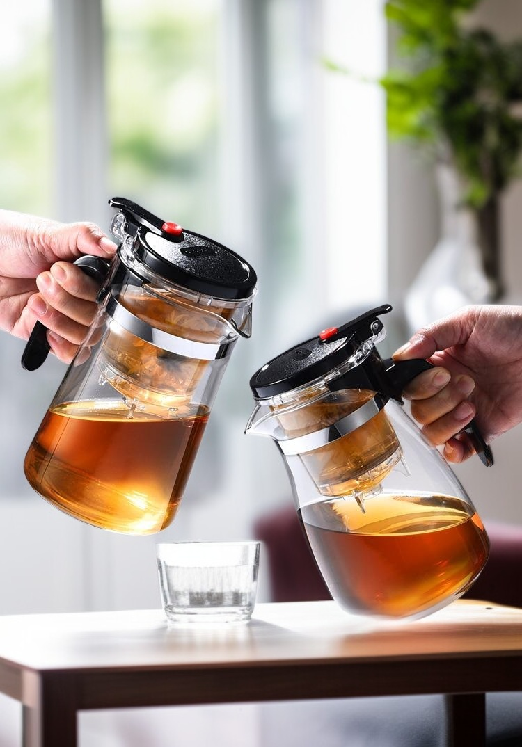 Large capacity teapot with four cups