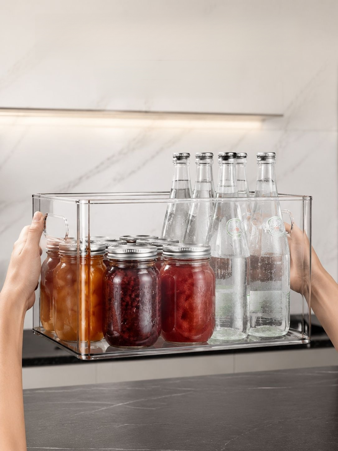 Organizer-Box für Schränke und Snacks Aufbewahrungskorb