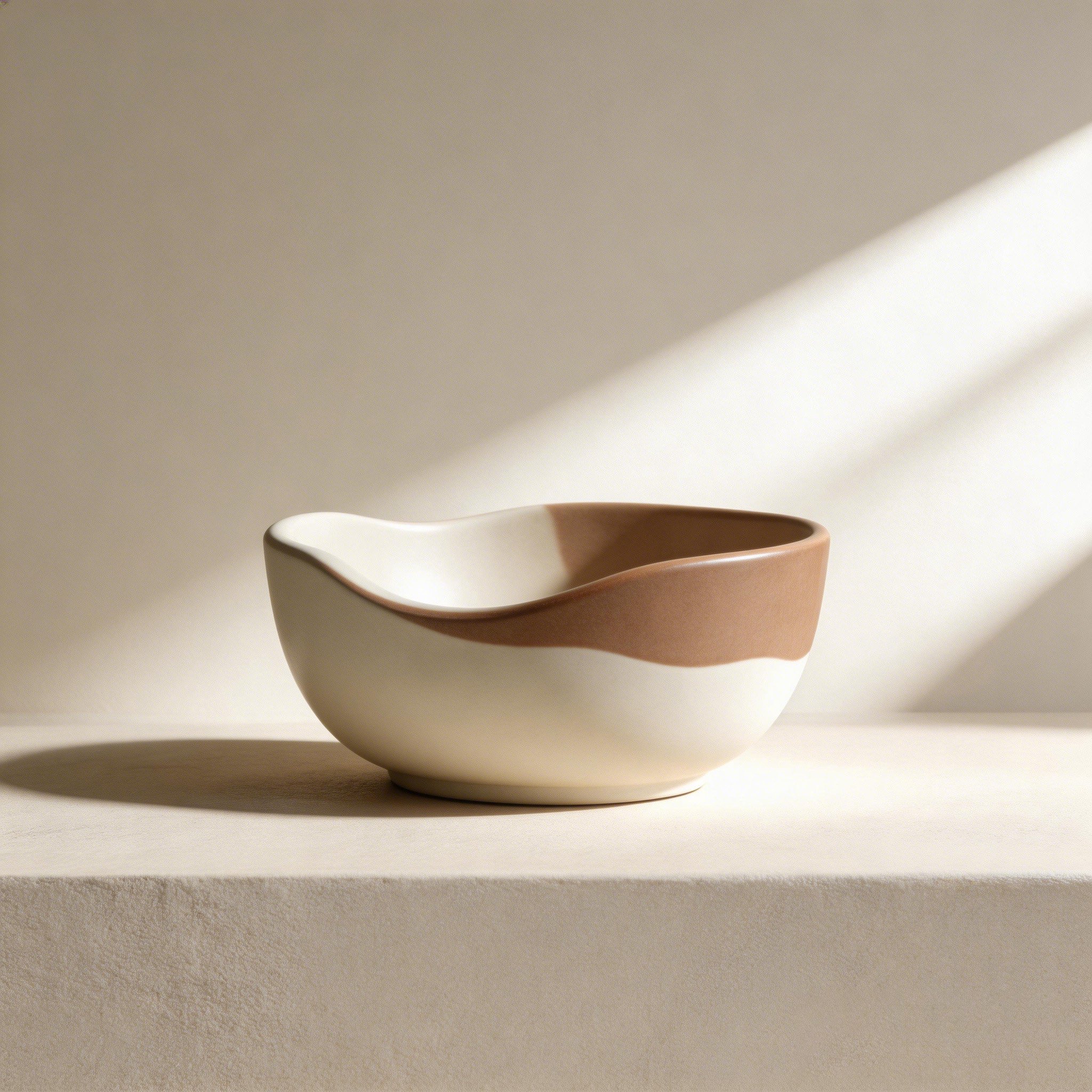 12-Piece Set of Natural Irregular Shaped Ceramic Bowls