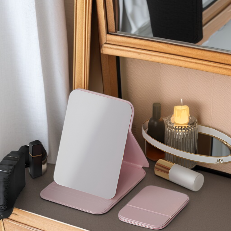 Spiegel, Schminkspiegel, faltbarer Desktop-Tragspiegel, tragbarer HD-Spiegel, Prinzessinnen-Spiegel,