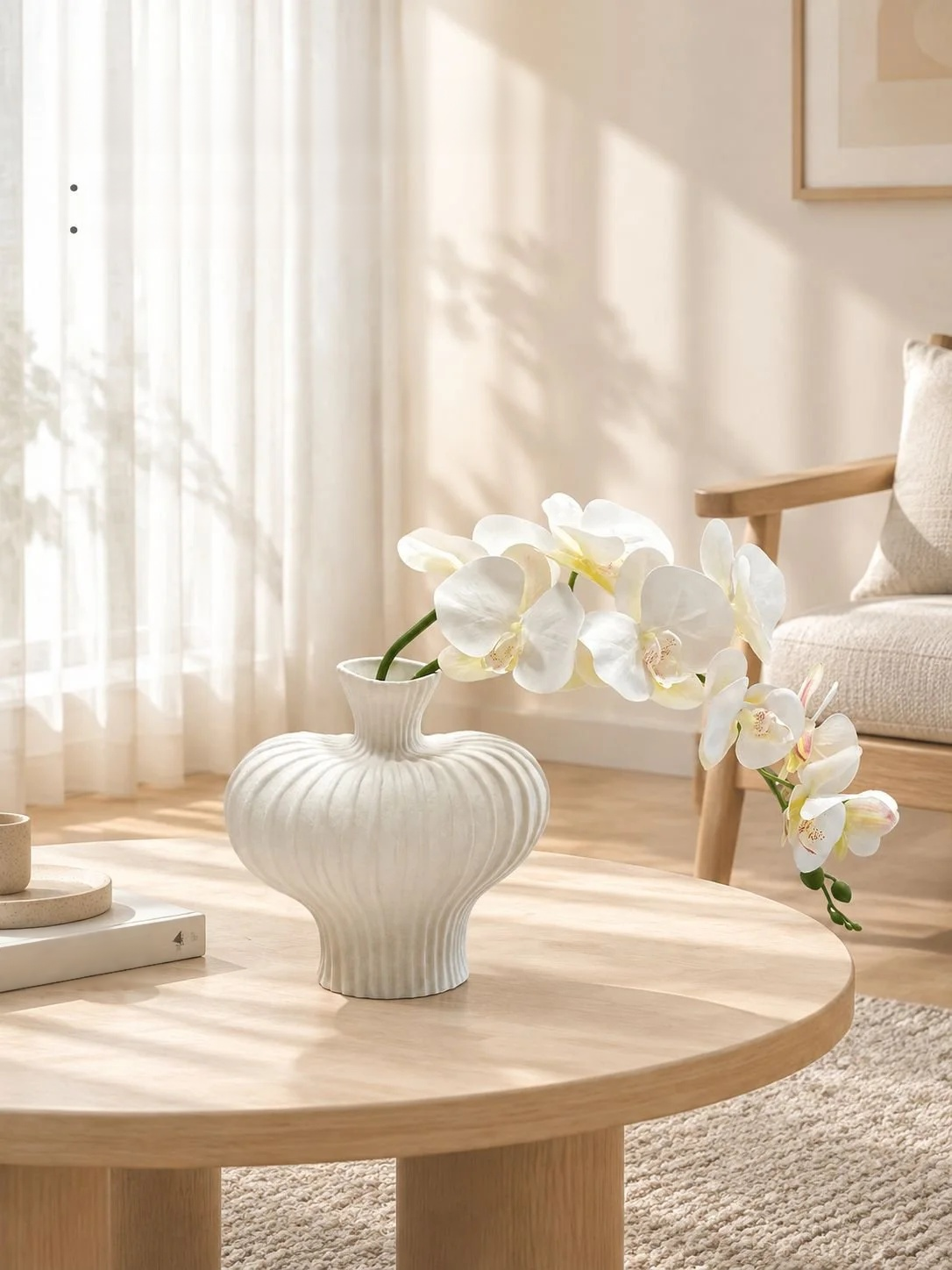 Flower desk decoration displayed on a modern office desk