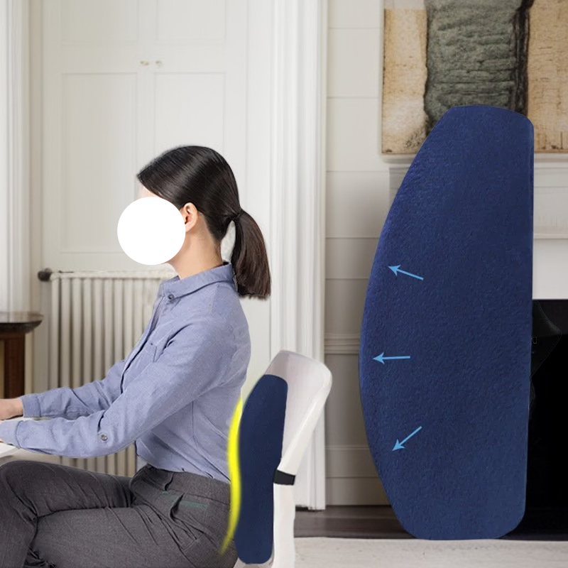 Paměťová pěnová bederní opěrka na židli pro kancelář, auto a koleje