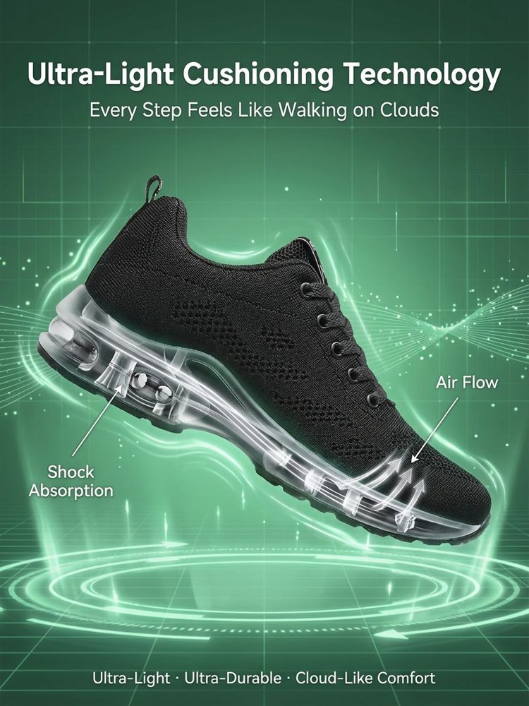 Air breathable flyknit shoes
