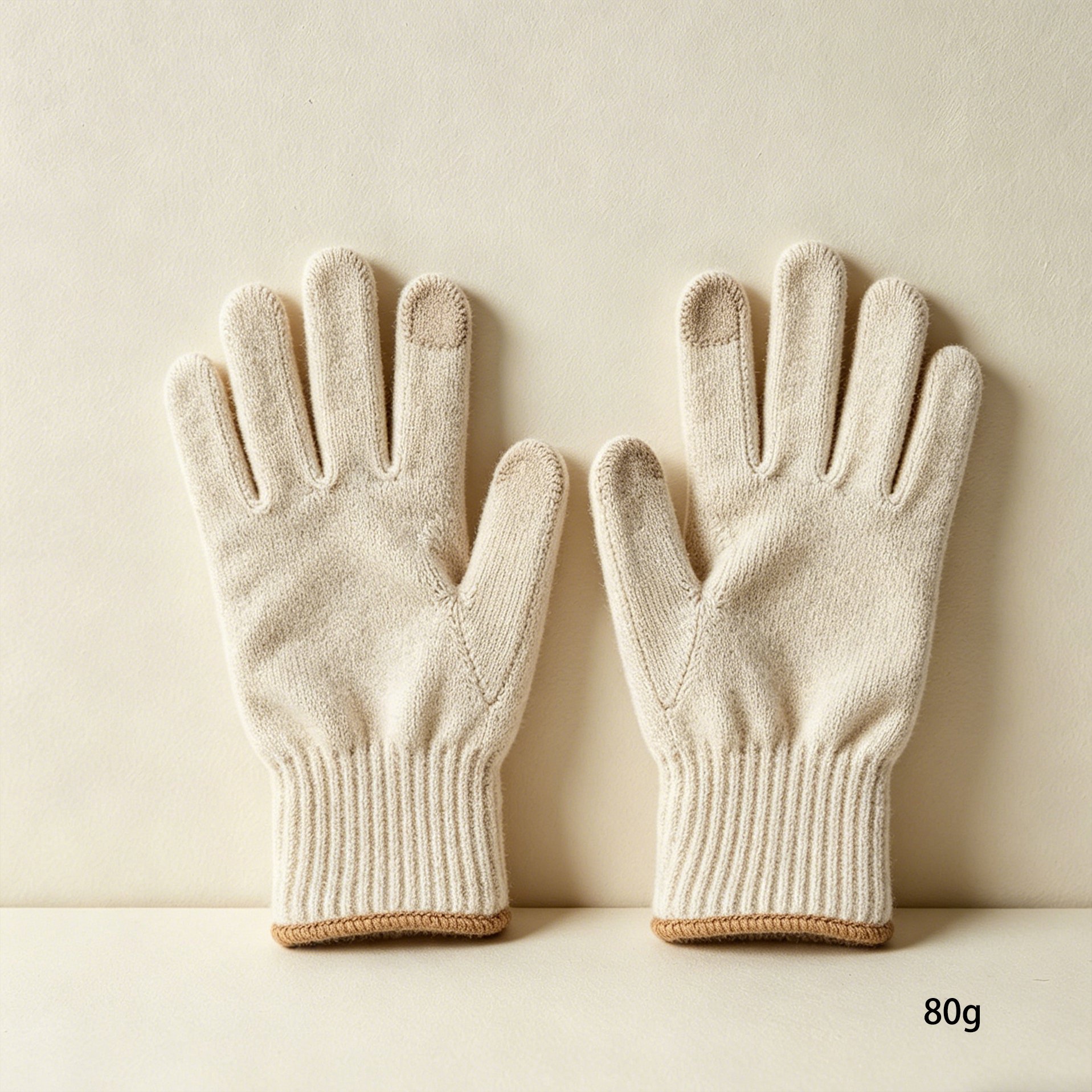 Close-up of reinforced fingertips on gardening gloves