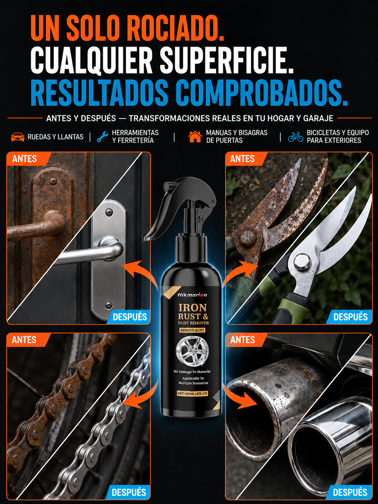 【Disuelve el óxido en segundos】Spray desoxidante: basta con rociar para que el óxido desaparezca