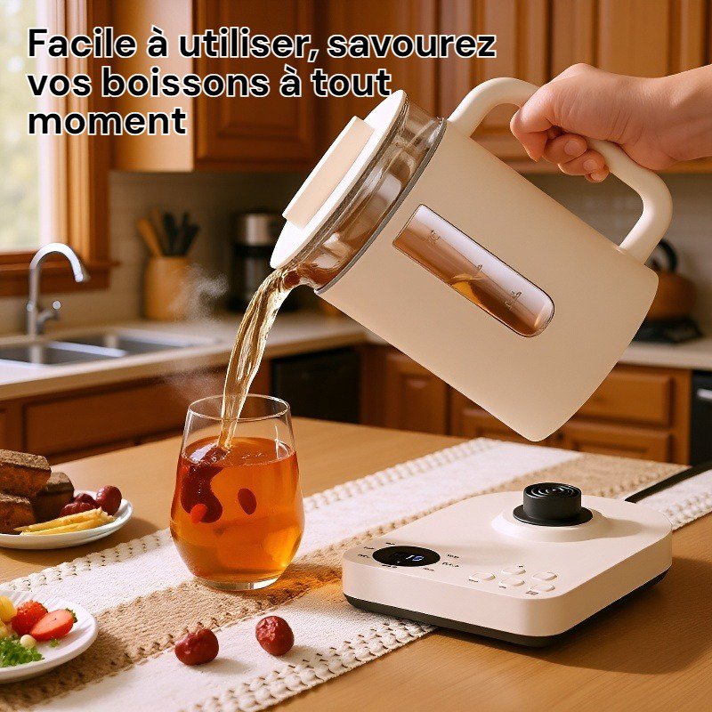 Bouilloire de santé en verre domestique multifonction, pour cuire l'eau, le thé et les remèdes