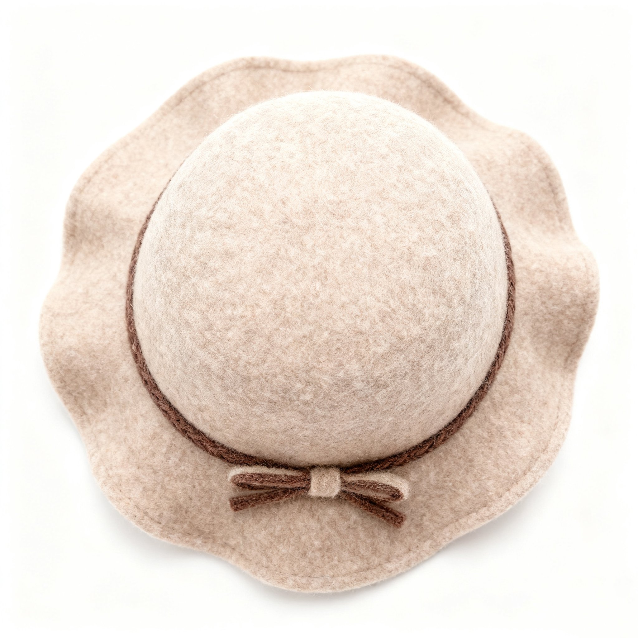  우아한 리본 와이드 햇 