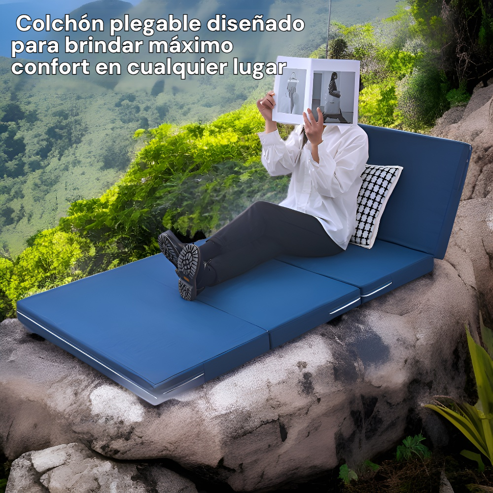 Colchón plegable para descanso, diseño portátil para exteriores