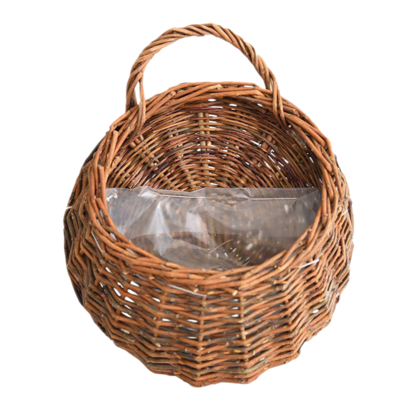 竹編み壁掛けフラワーバスケット 