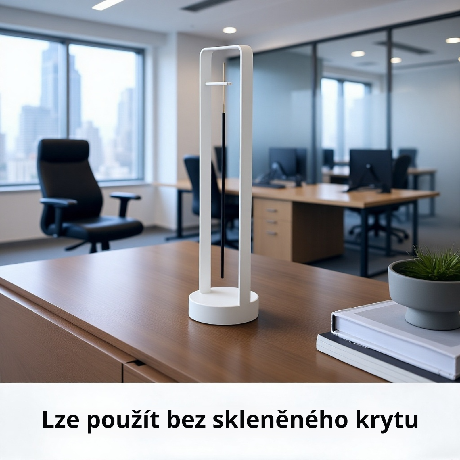 Skleněný kolektor popela v detailu