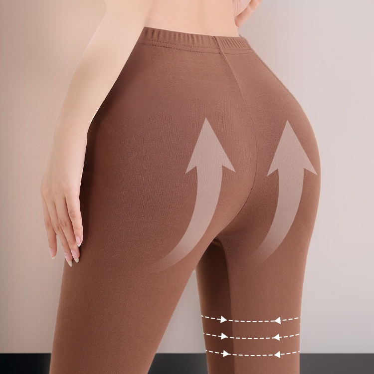 女士薄款德絨發熱打底保暖褲