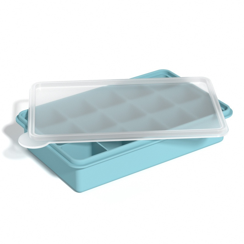 Household 4-Grid Ice Cube Tray with Lid