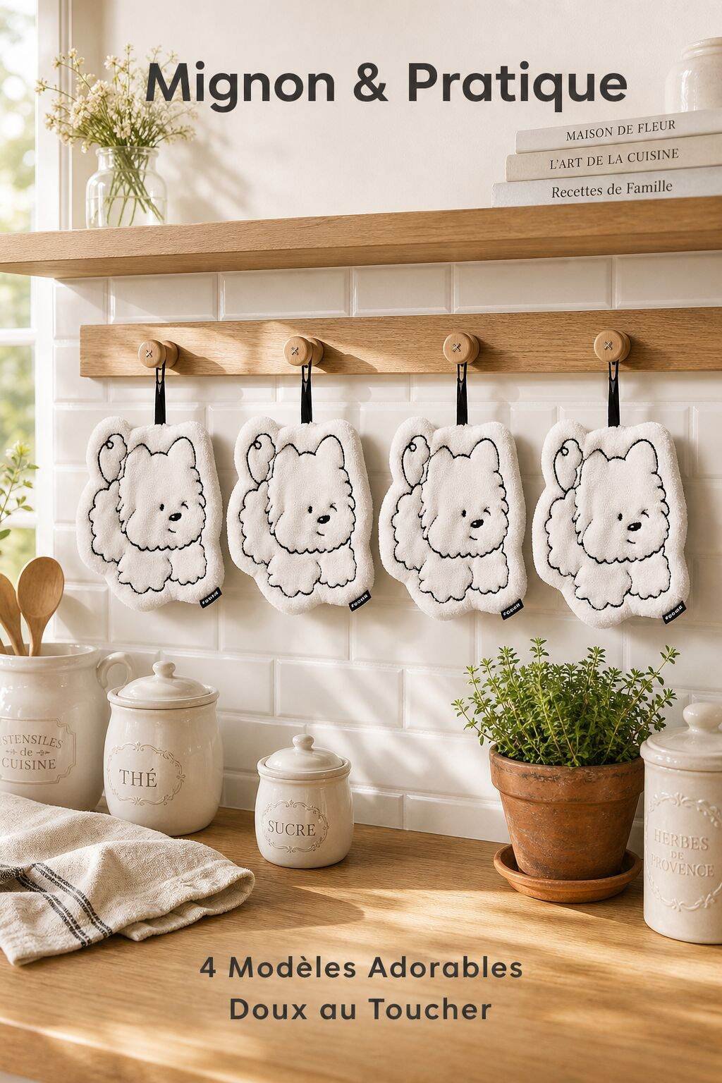 Serviette Suspendue Chien Cartoon