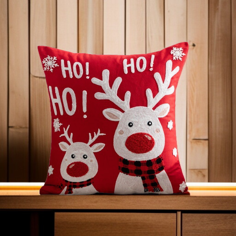 Funda de cojín de lujo para fiestas Decoración temática de Navidad