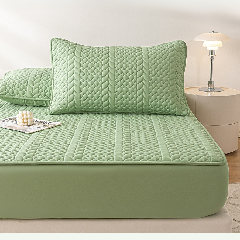 ผ้าปูที่นอนแบบเย็บลายควิลท์