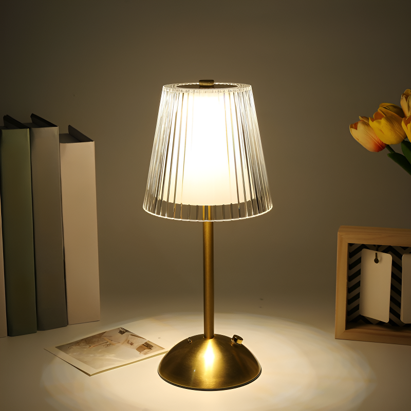 Lámpara de escritorio LED tricolor retro