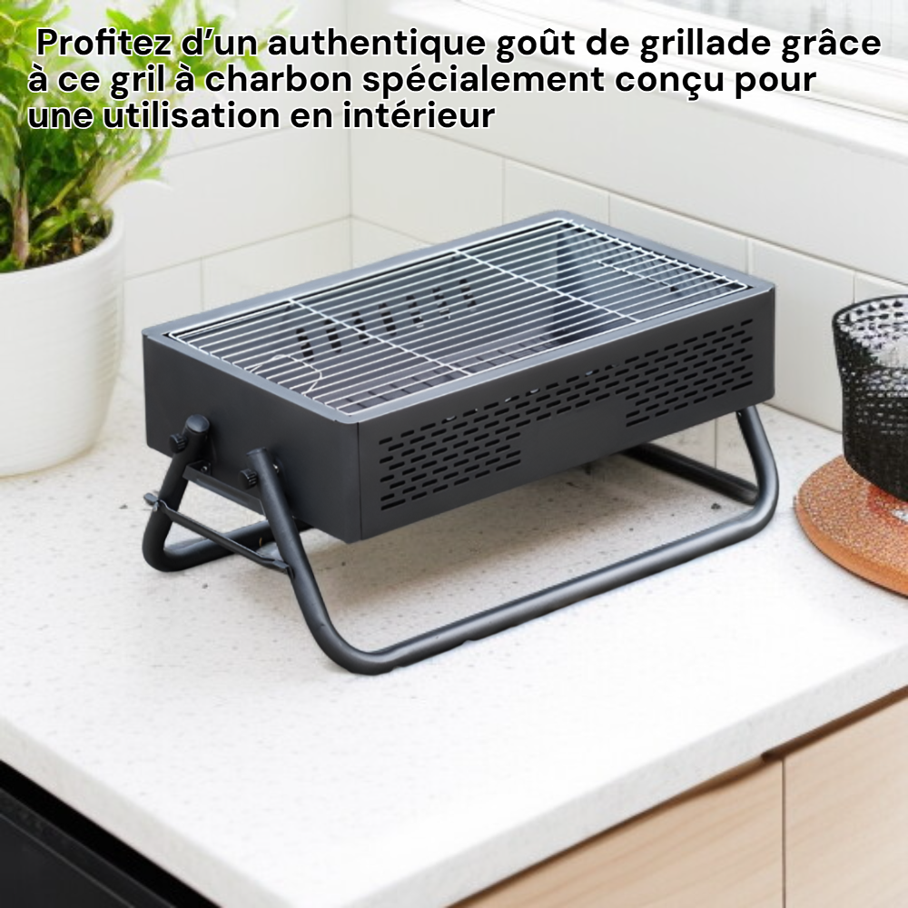 Gril à charbon pour barbecue d'intérieur