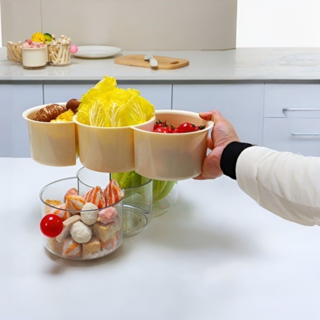 Mehrkapazität drehbares Abtropfgestell