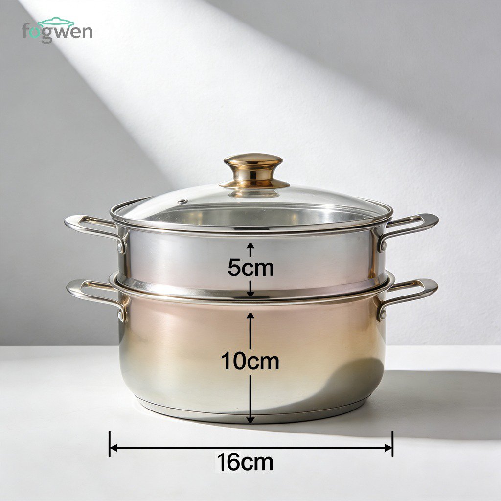 雙層蒸籠細緻不鏽鋼材質