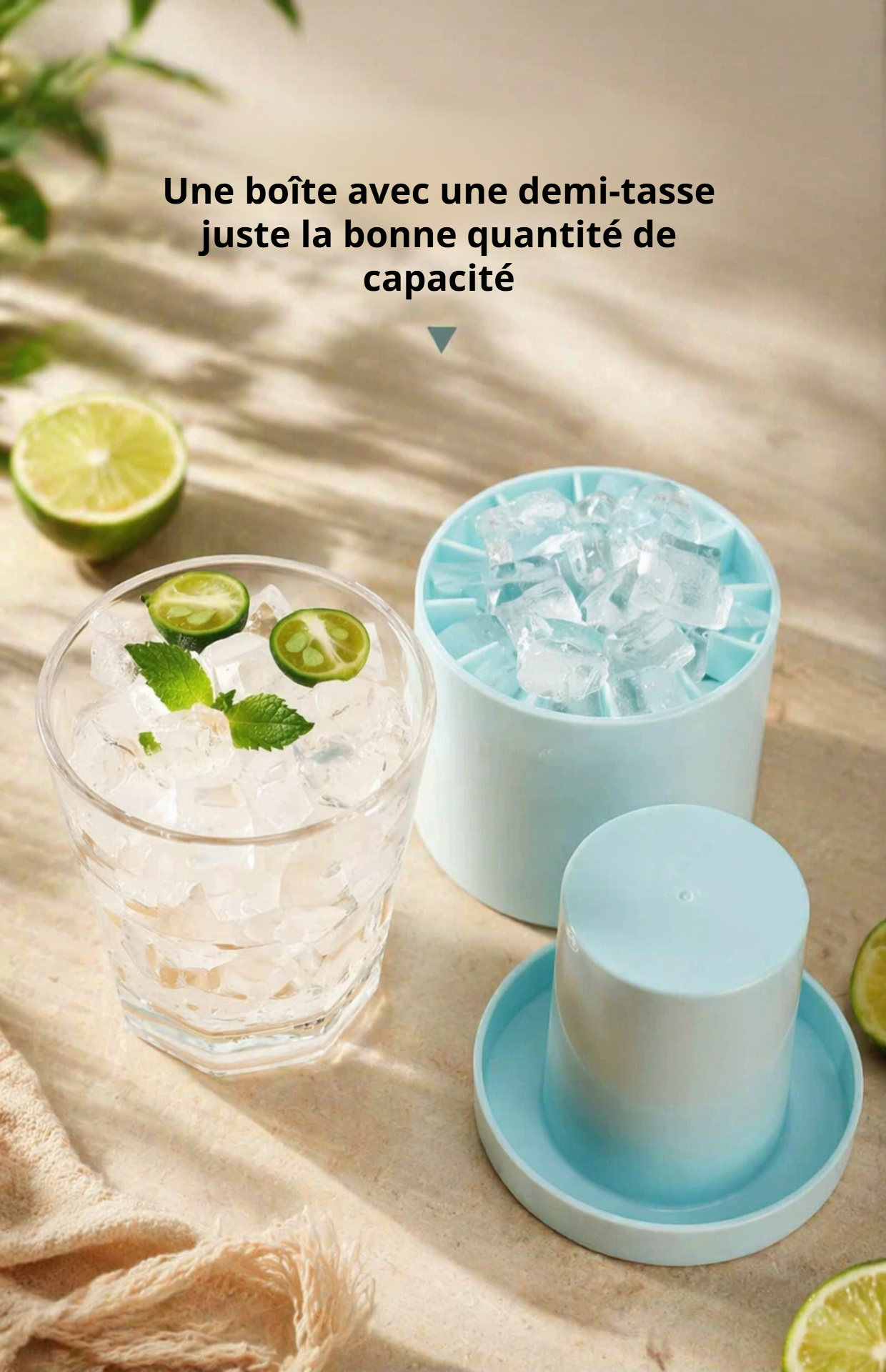 Préparation de glaçons originaux pour cocktails