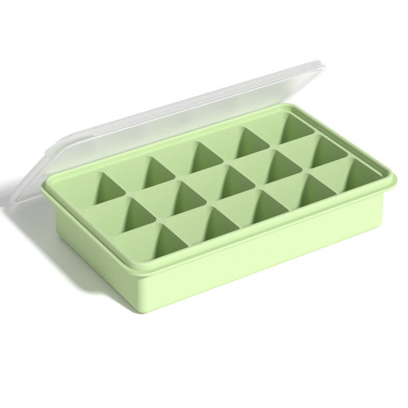 Household 4-Grid Ice Cube Tray with Lid