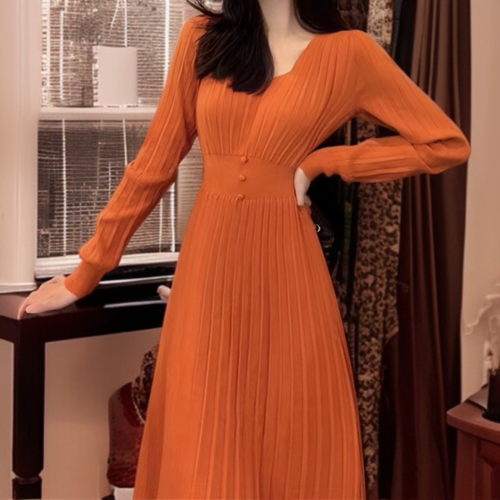 レディース秋冬ロングニットファースカート