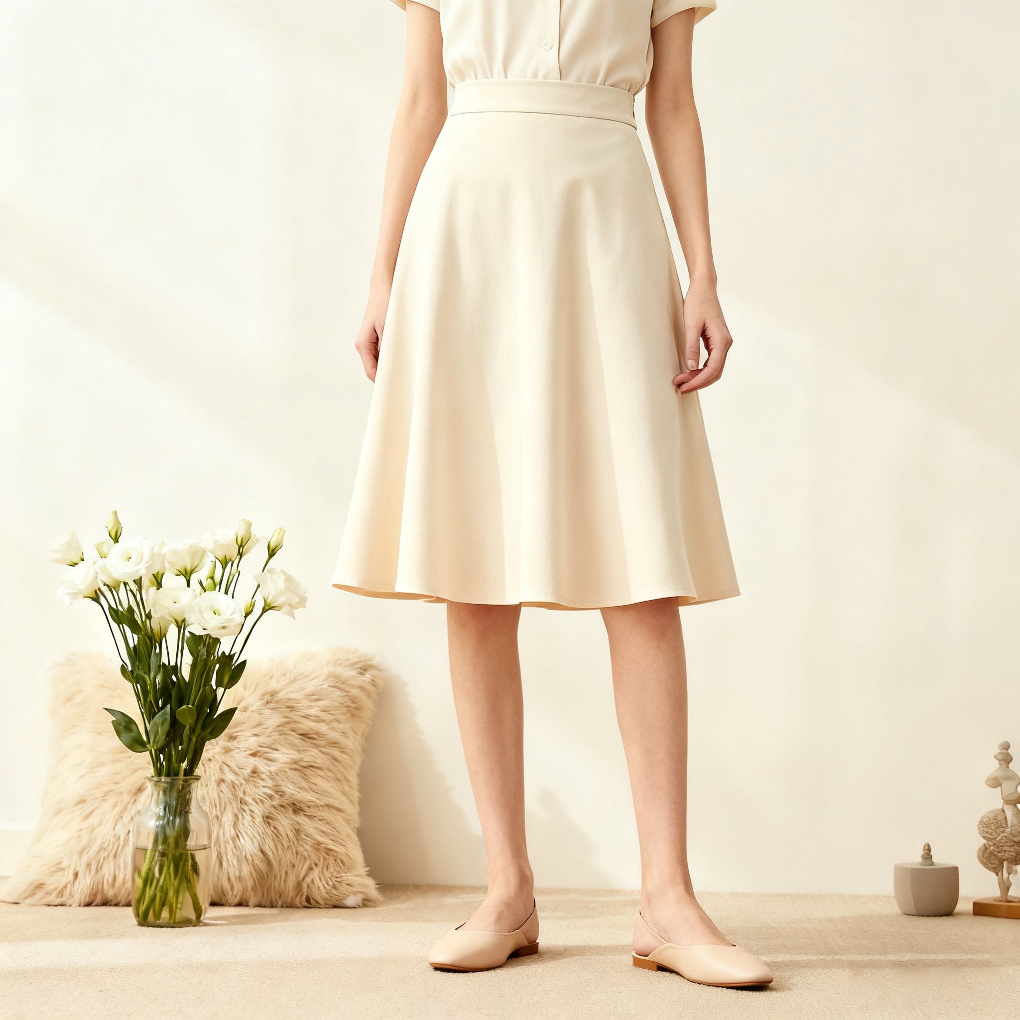 오프화이트 스커트