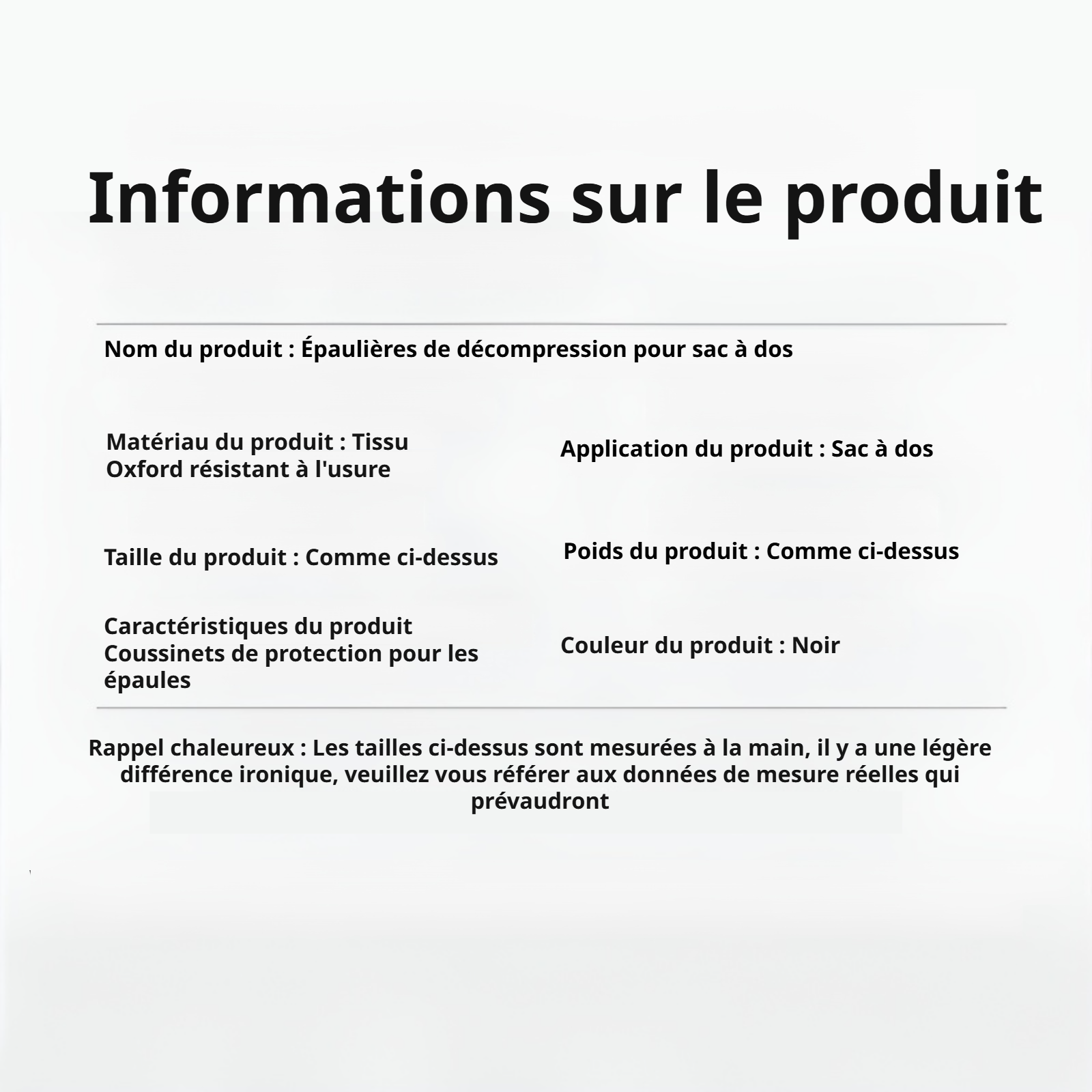 Coussin d'épaule multifonction pour sac à dos, antidérapant, respirant et réduisant la pression