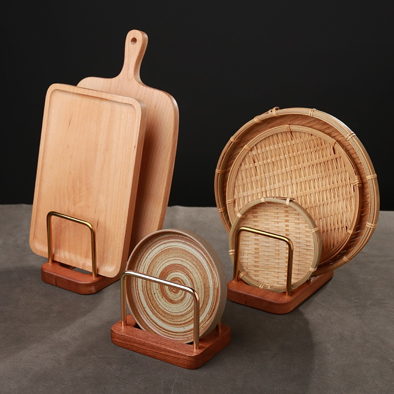 원목 원형 냄비 받침대