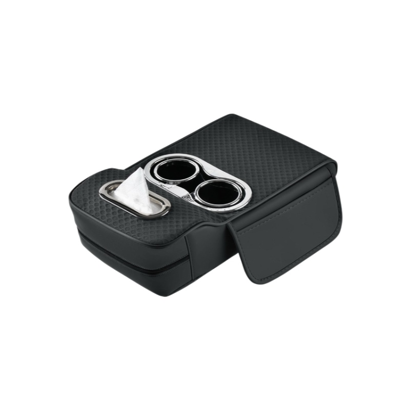 Car storage armrest box height cushion