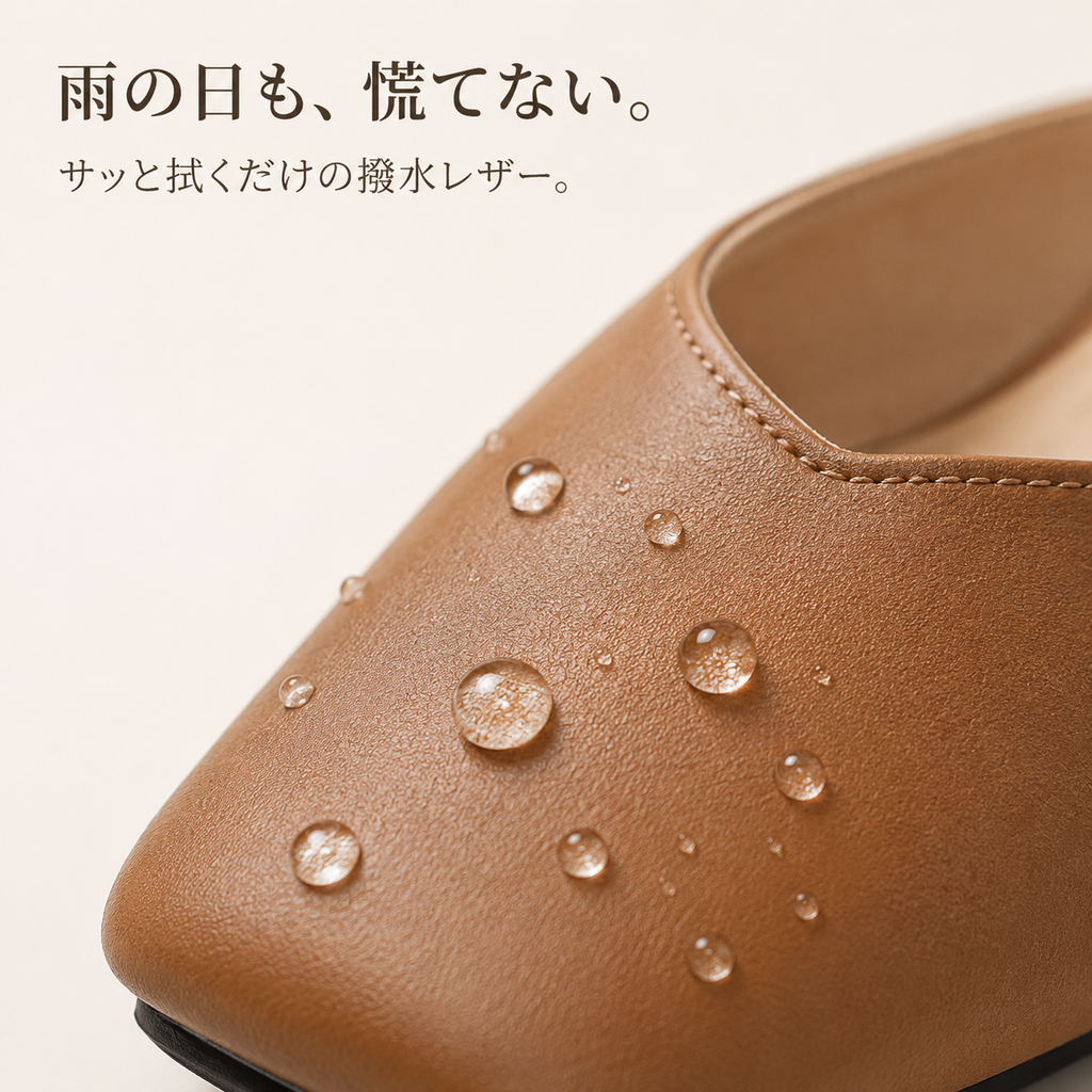 スクエアトゥ快適レディース新作フラットシューズ