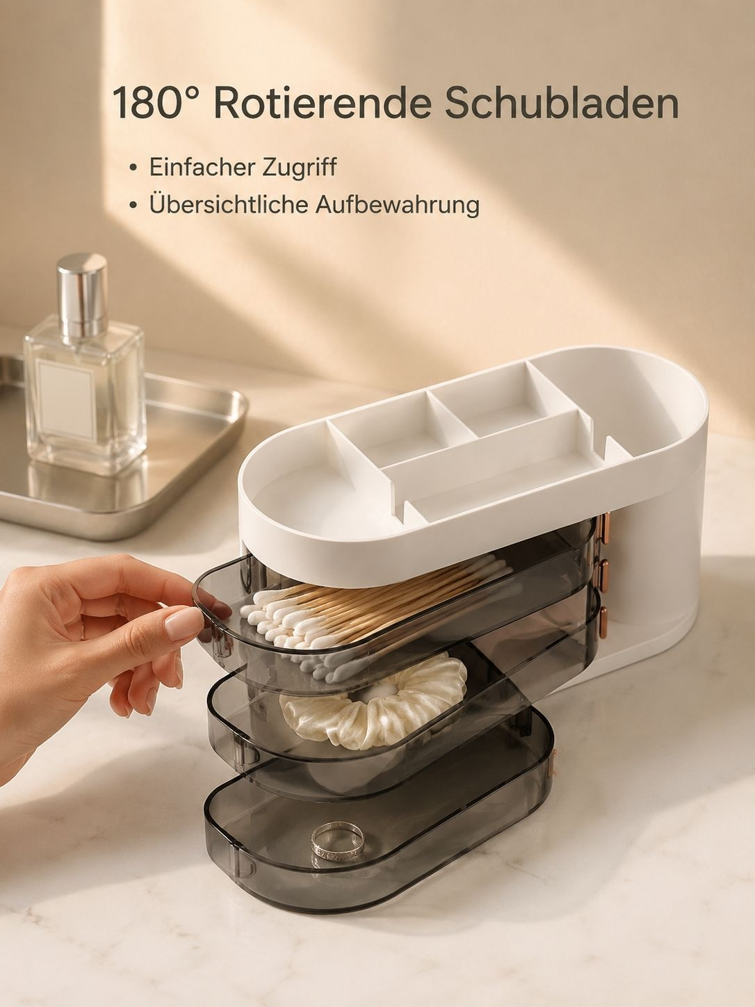 Multifunktionaler drehbarer Kosmetik-Organizer für den Schreibtisch