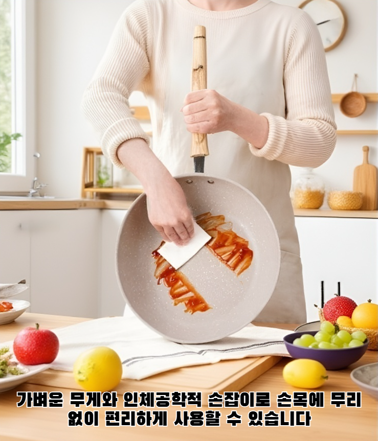 논스틱 코팅 프라이팬 확대 사진