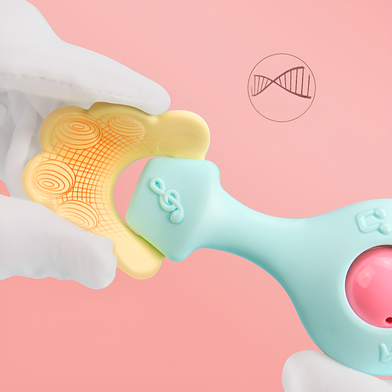 Juego de juguetes educativos con sonajero y mordedor para bebé